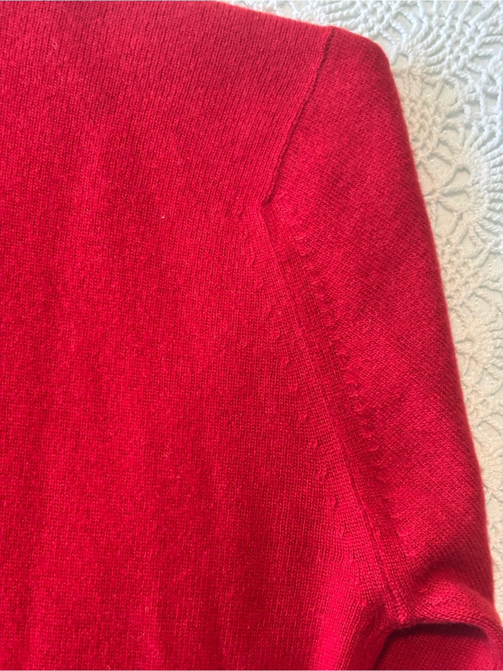 VINTAGE PRINGLE OF SCOTLAND 100% CASHMERE RED CARDIGAN 1940’s - Picture 8 of 13